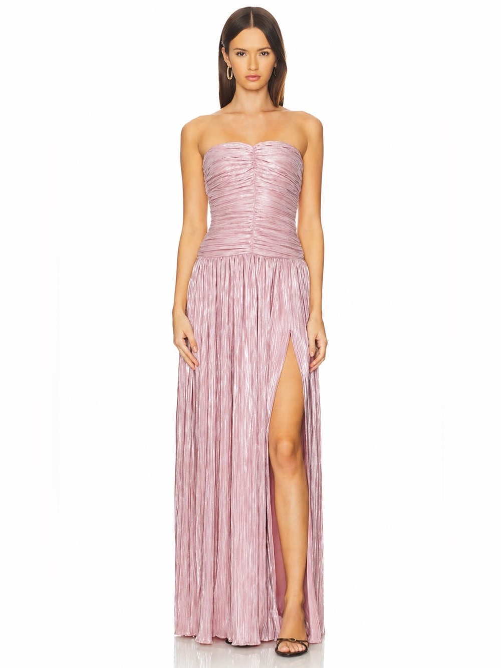 NWOT! Lovers and Friends Elia Gown in Pink Metallic